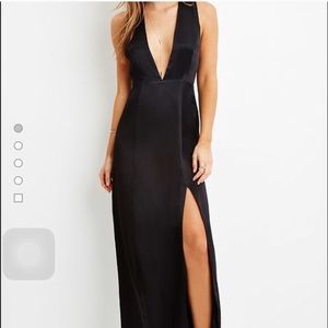 Long Silky Black Dress